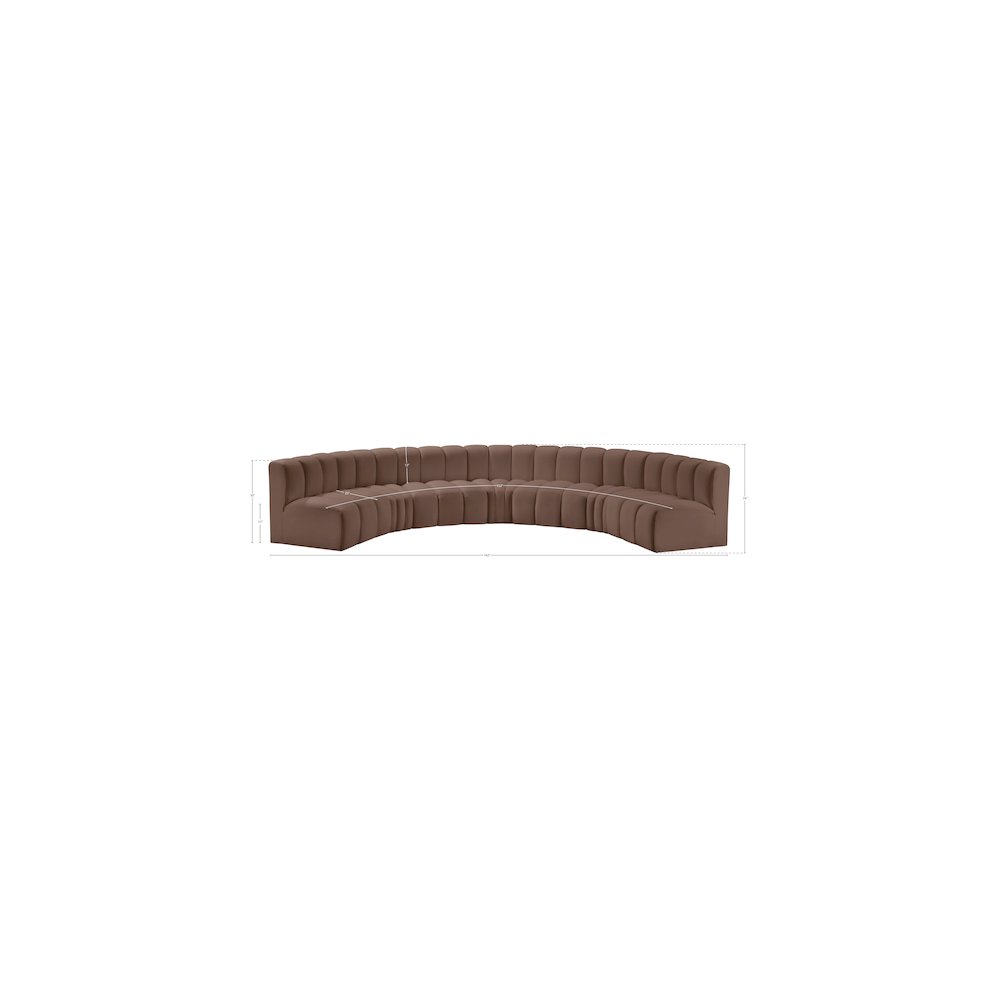 Arc Brown Vegan Leather Modular Sofa