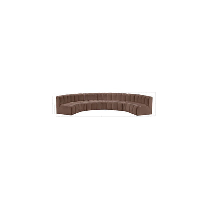 Arc Brown Vegan Leather Modular Sofa