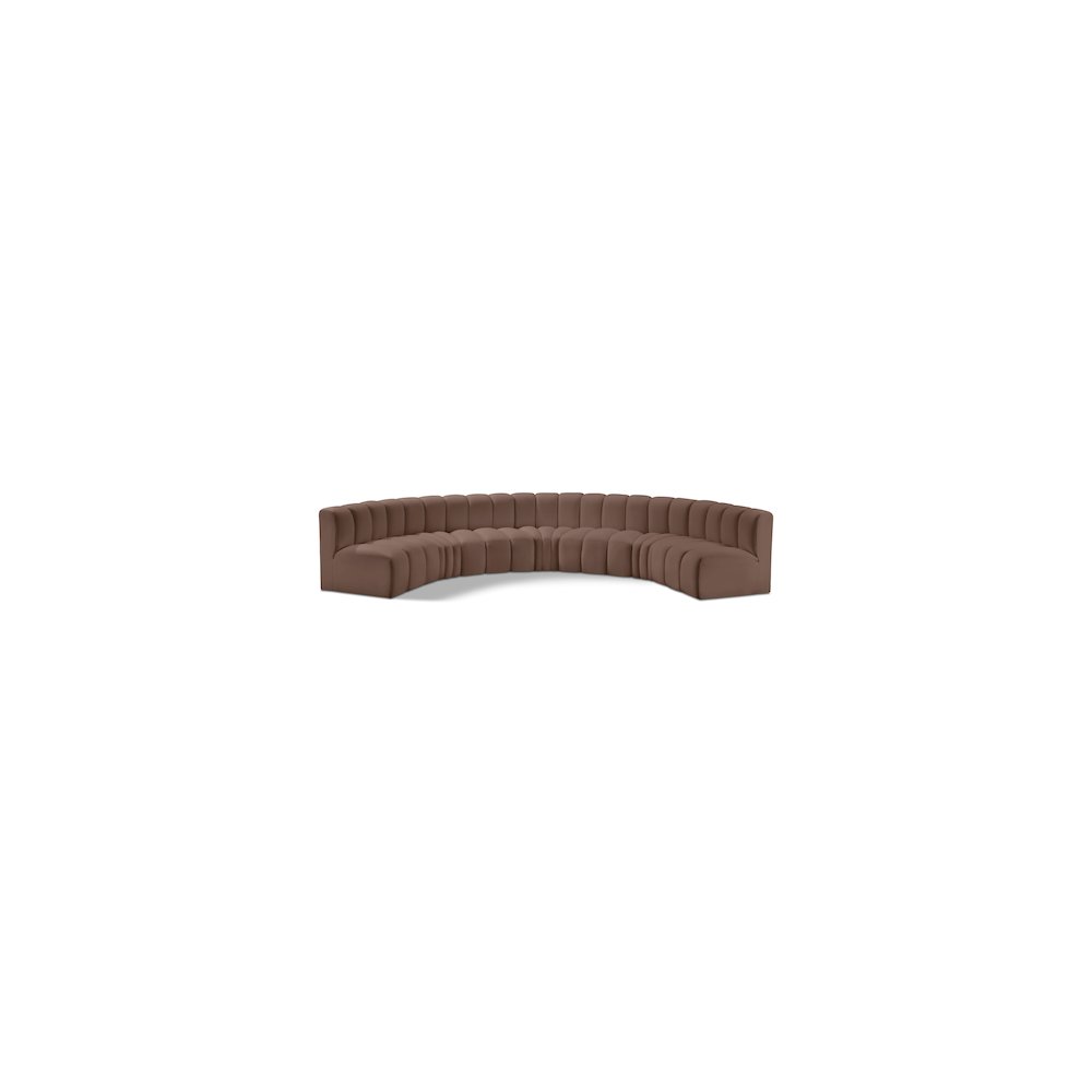 Arc Brown Vegan Leather Modular Sofa