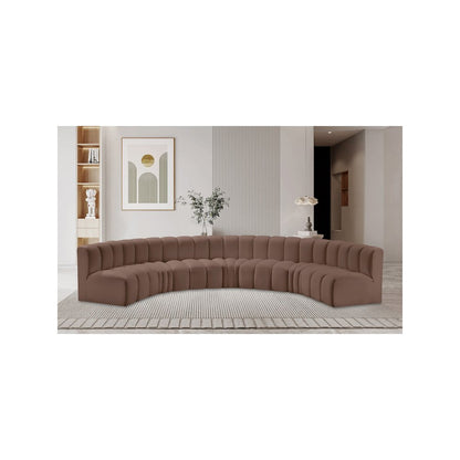 Arc Brown Vegan Leather Modular Sofa