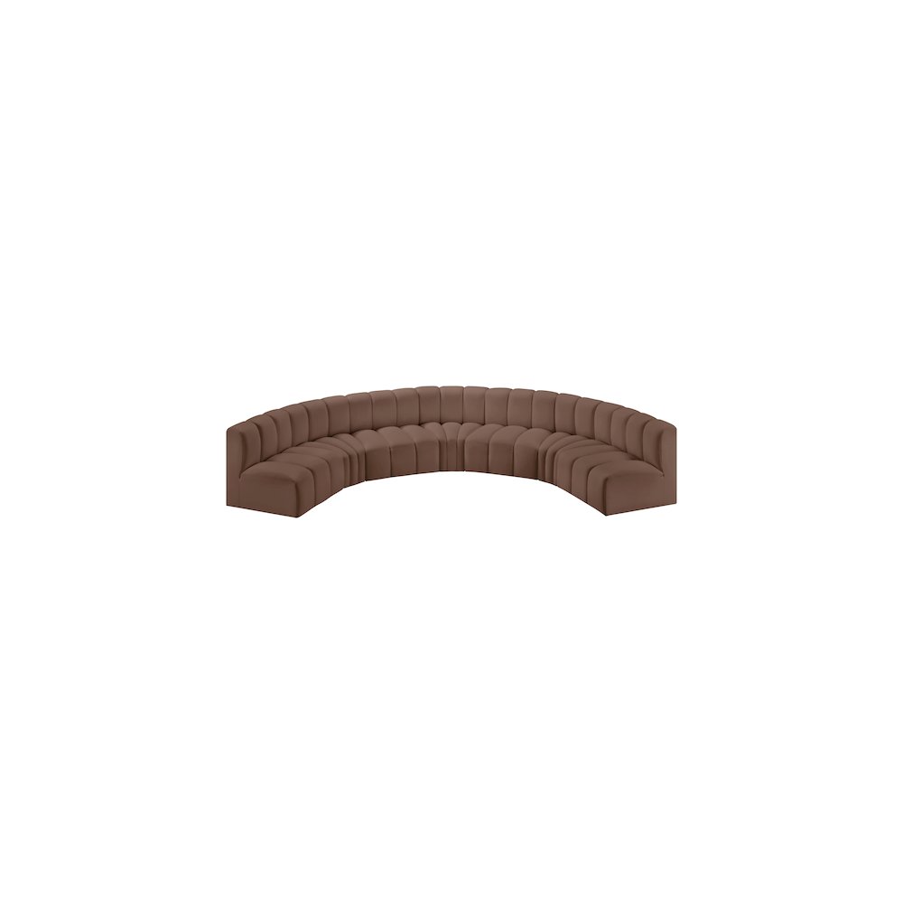 Arc Brown Vegan Leather Modular Sofa