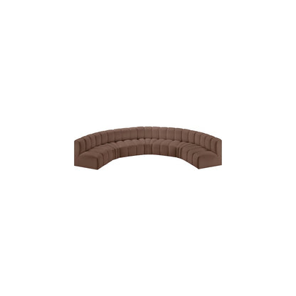 Arc Brown Vegan Leather Modular Sofa