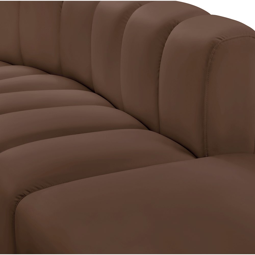 Arc Brown Vegan Leather Modular Sofa