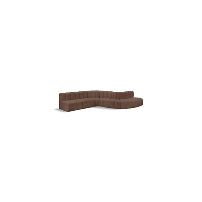 Arc Brown Vegan Leather Modular Sofa