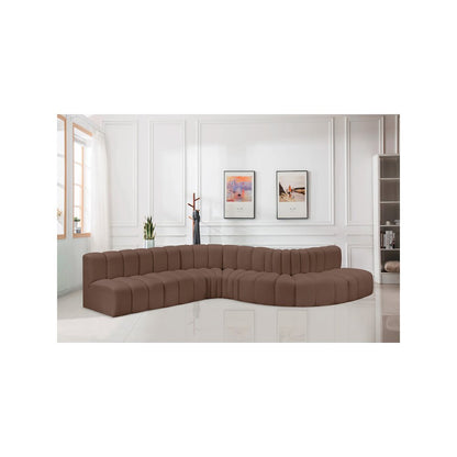 Arc Brown Vegan Leather Modular Sofa