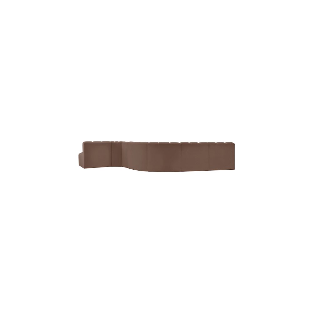 Arc Brown Vegan Leather Modular Sofa