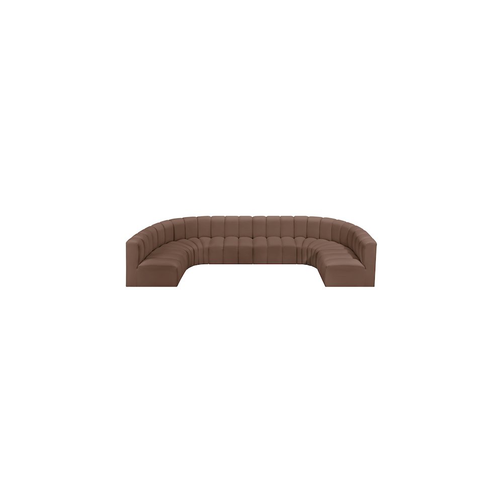 Arc Brown Vegan Leather Modular Sofa