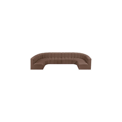 Arc Brown Vegan Leather Modular Sofa
