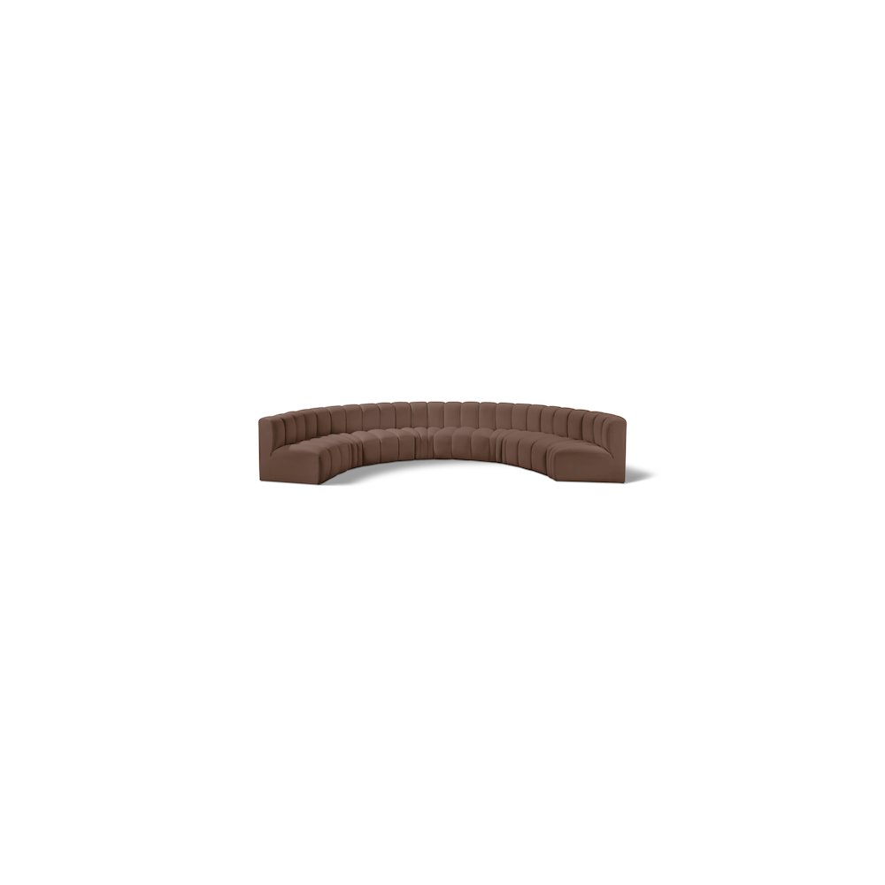Arc Brown Vegan Leather Modular Sofa