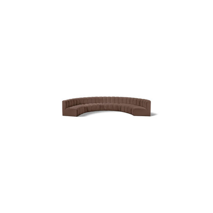 Arc Brown Vegan Leather Modular Sofa