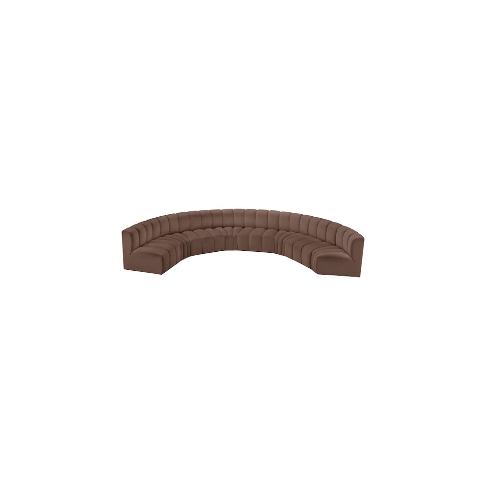 Arc Brown Vegan Leather Modular Sofa