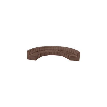 Arc Brown Vegan Leather Modular Sofa