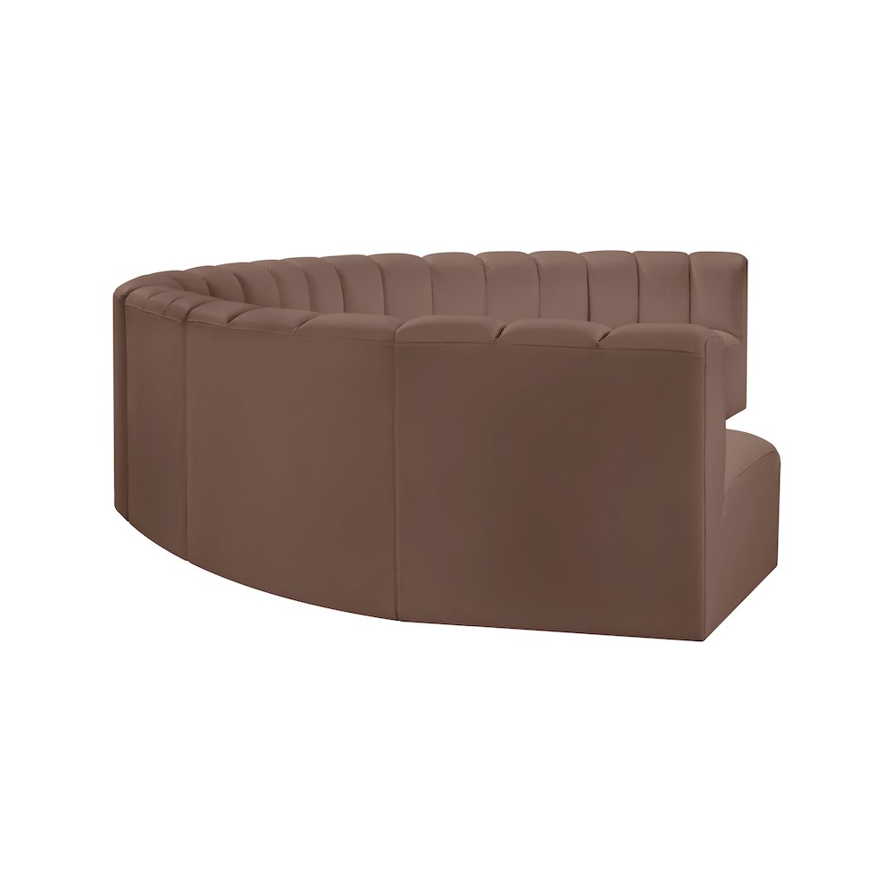 Arc Brown Vegan Leather Modular Sofa