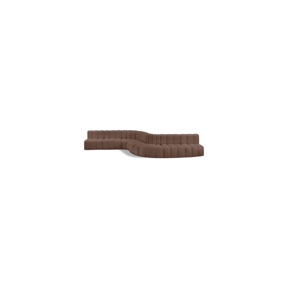 Arc Brown Vegan Leather Modular Sofa