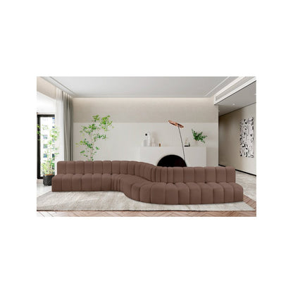 Arc Brown Vegan Leather Modular Sofa