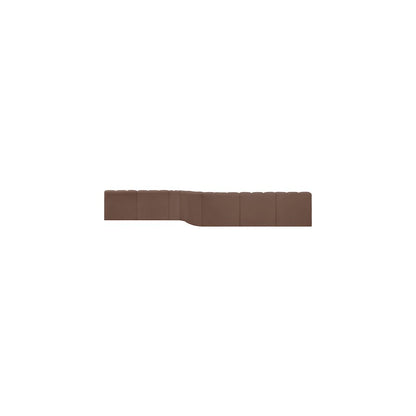 Arc Brown Vegan Leather Modular Sofa