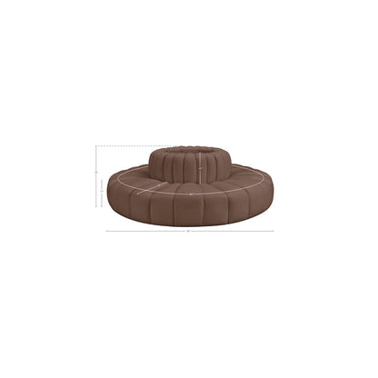 Arc Brown Vegan Leather Modular Sofa
