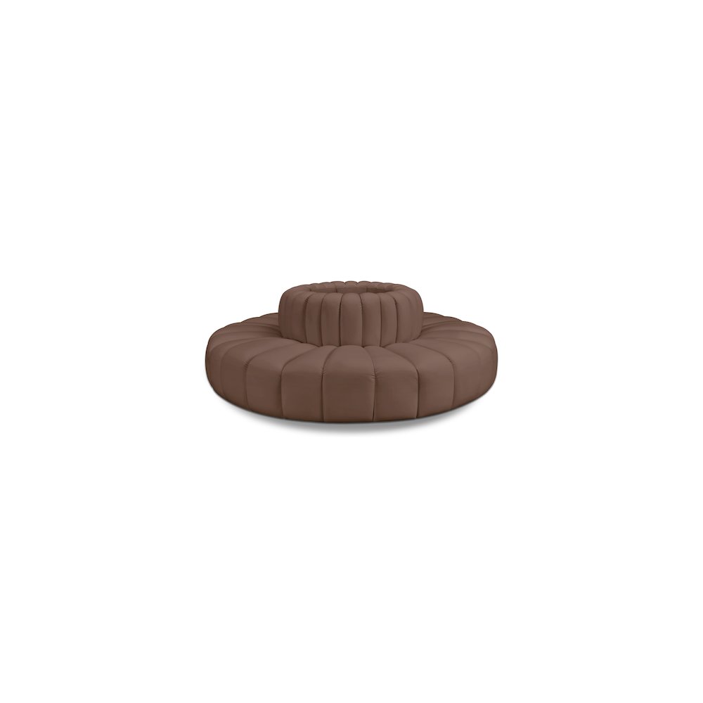 Arc Brown Vegan Leather Modular Sofa