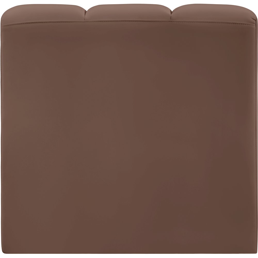 Arc Brown Vegan Leather Straight Chair