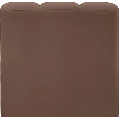 Arc Brown Vegan Leather Straight Chair