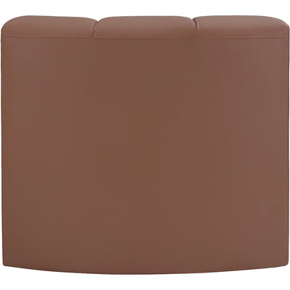 Arc Cognac Vegan Leather Curved Corner