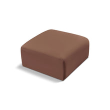 Arc Cognac Vegan Leather Ottoman