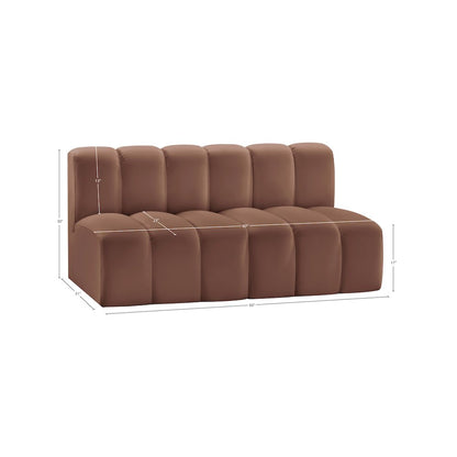 Arc Cognac Vegan Leather Modular Sofa