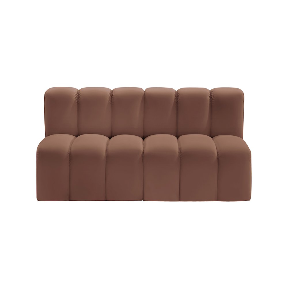 Arc Cognac Vegan Leather Modular Sofa
