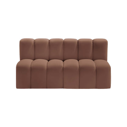 Arc Cognac Vegan Leather Modular Sofa