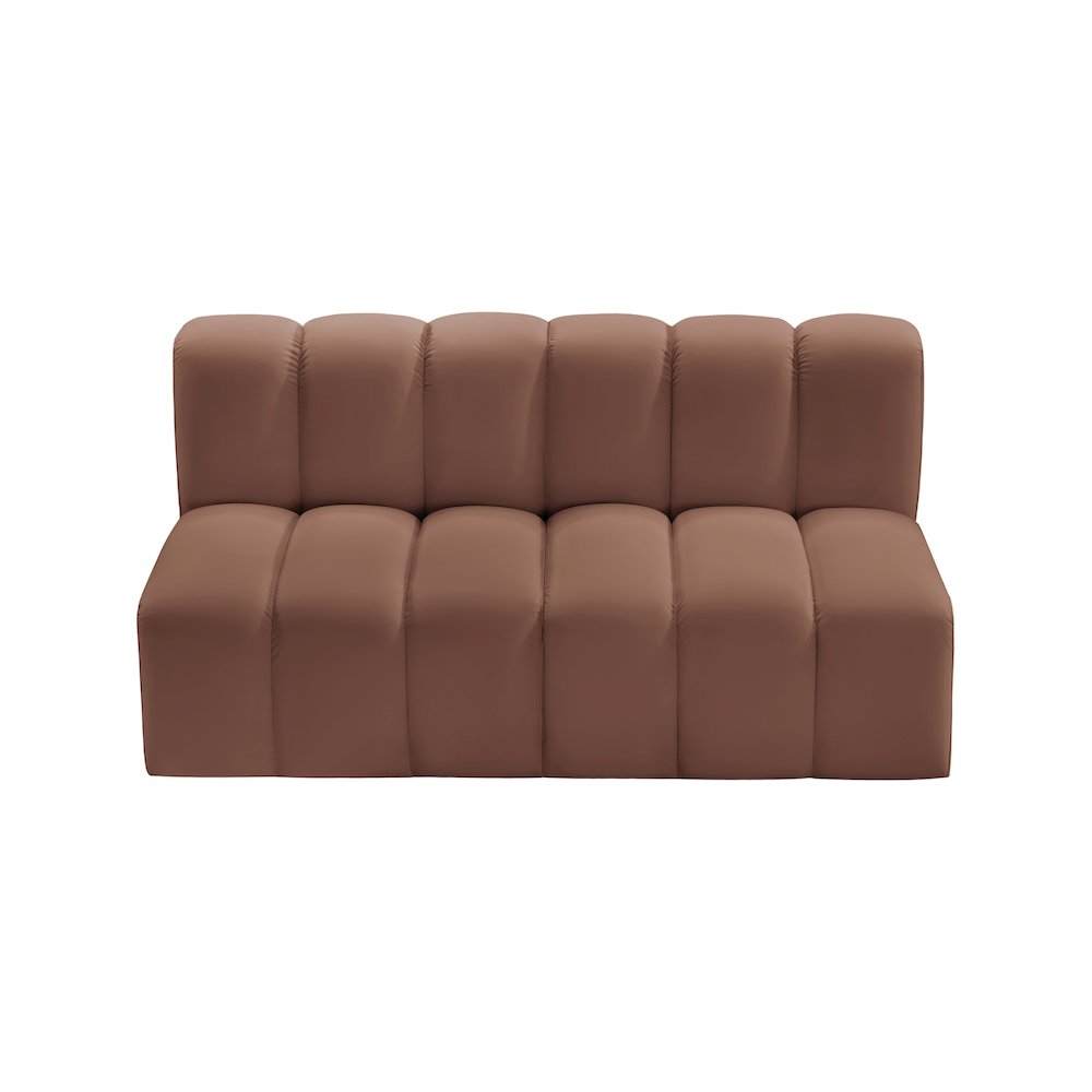 Arc Cognac Vegan Leather Modular Sofa