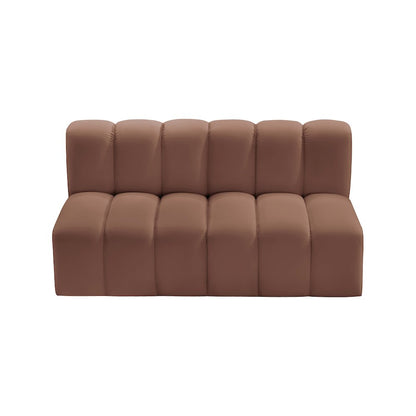 Arc Cognac Vegan Leather Modular Sofa