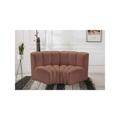Arc Cognac Vegan Leather Modular Sofa