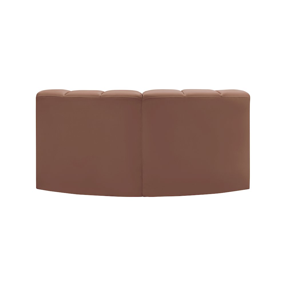 Arc Cognac Vegan Leather Modular Sofa