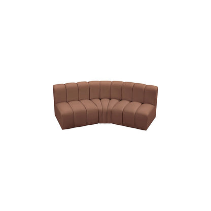 Arc Cognac Vegan Leather Modular Sofa