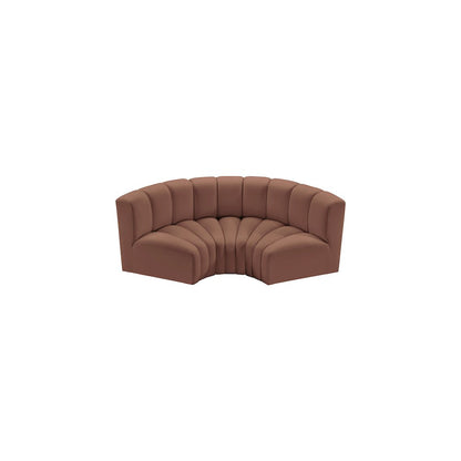 Arc Cognac Vegan Leather Modular Sofa