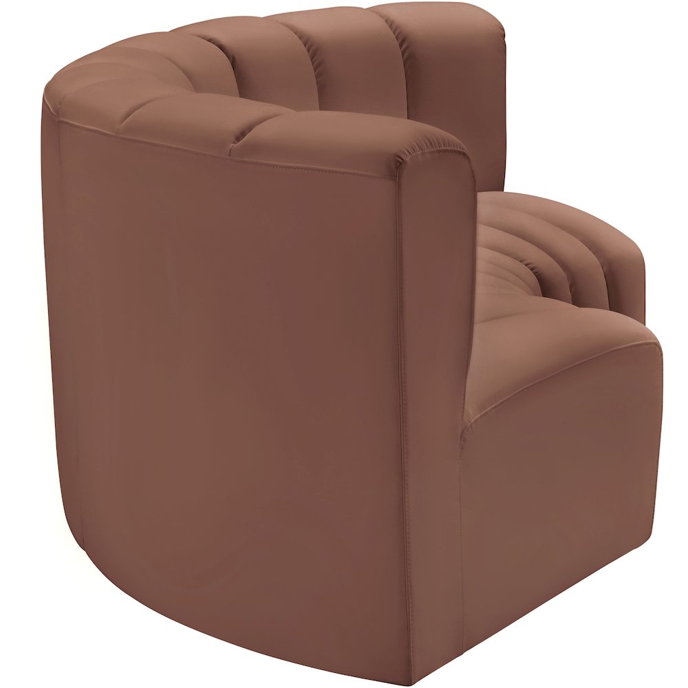 Arc Cognac Vegan Leather Modular Sofa