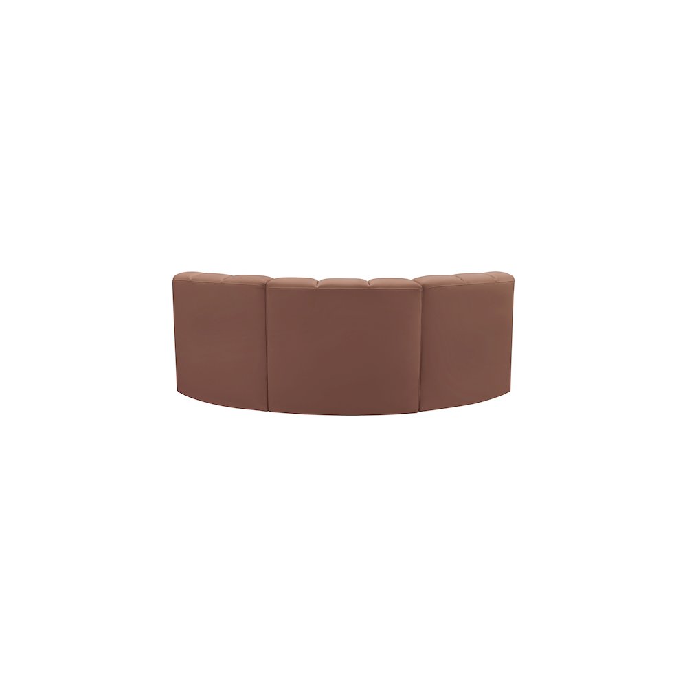 Arc Cognac Vegan Leather Modular Sofa