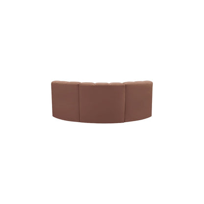 Arc Cognac Vegan Leather Modular Sofa