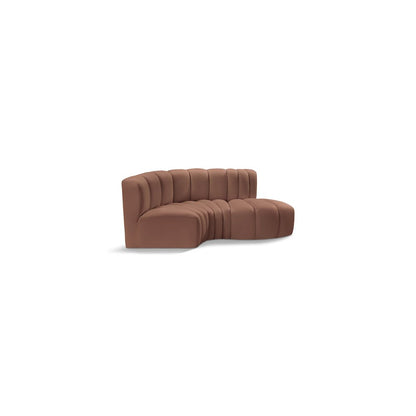 Arc Cognac Vegan Leather Modular Sofa