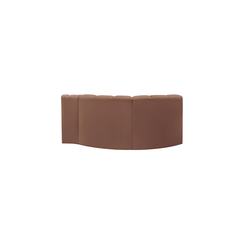 Arc Cognac Vegan Leather Modular Sofa