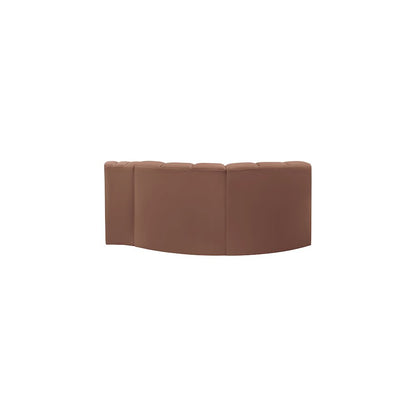 Arc Cognac Vegan Leather Modular Sofa