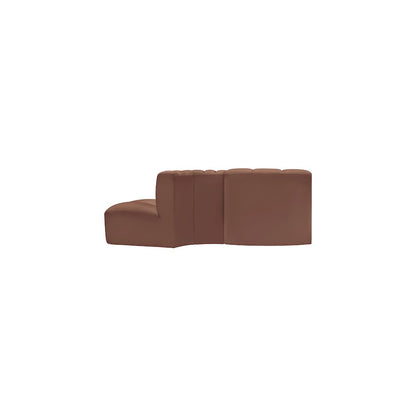 Arc Cognac Vegan Leather Modular Sofa