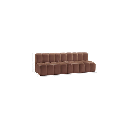 Arc Cognac Vegan Leather Modular Sofa