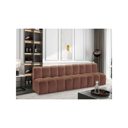 Arc Cognac Vegan Leather Modular Sofa