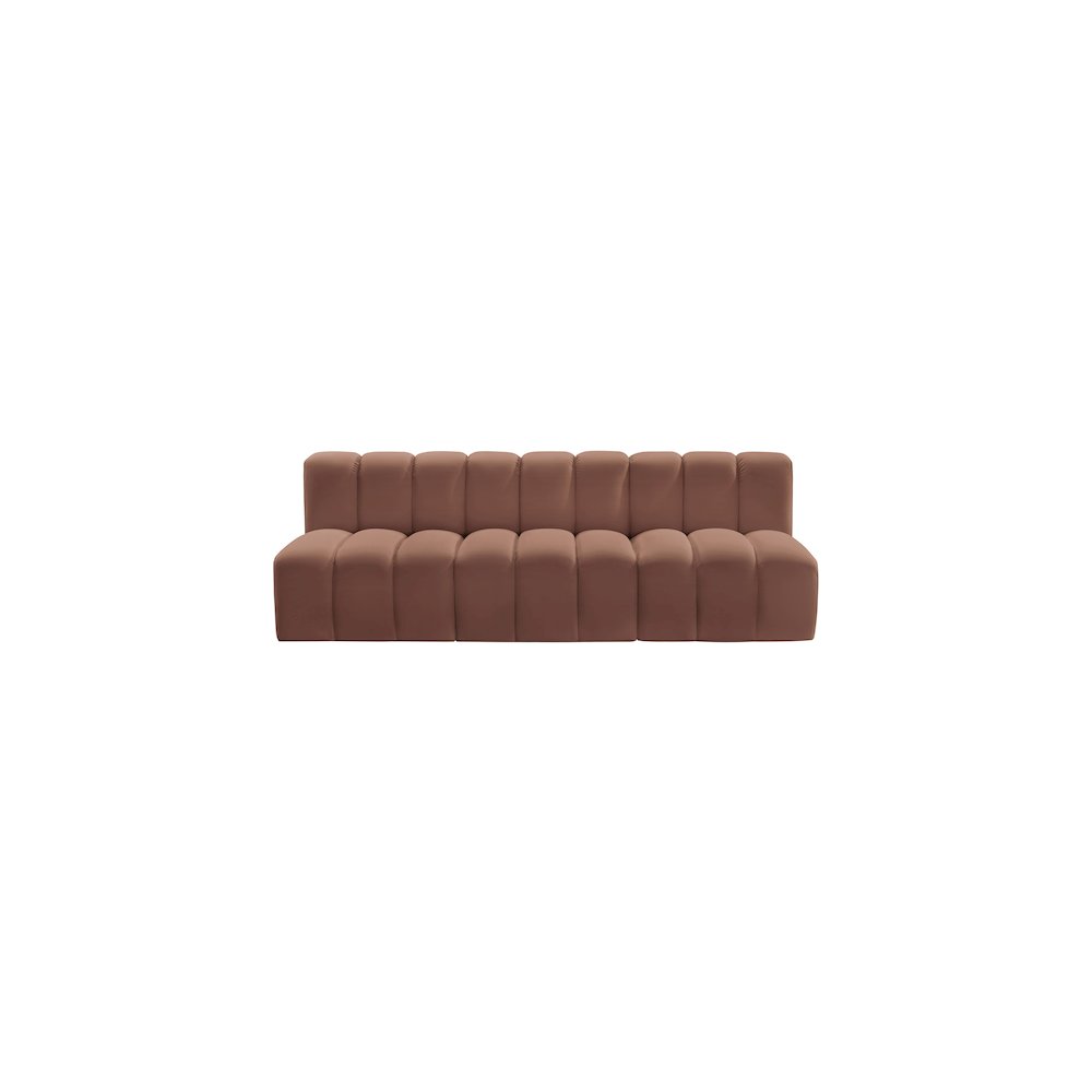 Arc Cognac Vegan Leather Modular Sofa