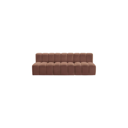 Arc Cognac Vegan Leather Modular Sofa