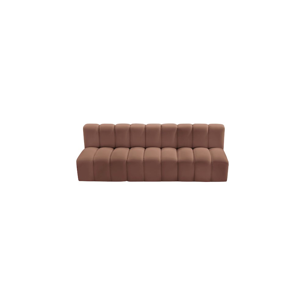 Arc Cognac Vegan Leather Modular Sofa