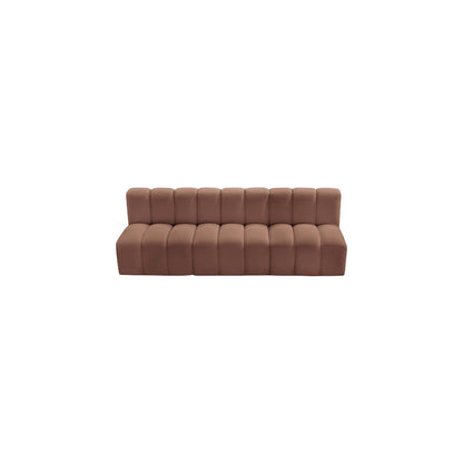 Arc Cognac Vegan Leather Modular Sofa