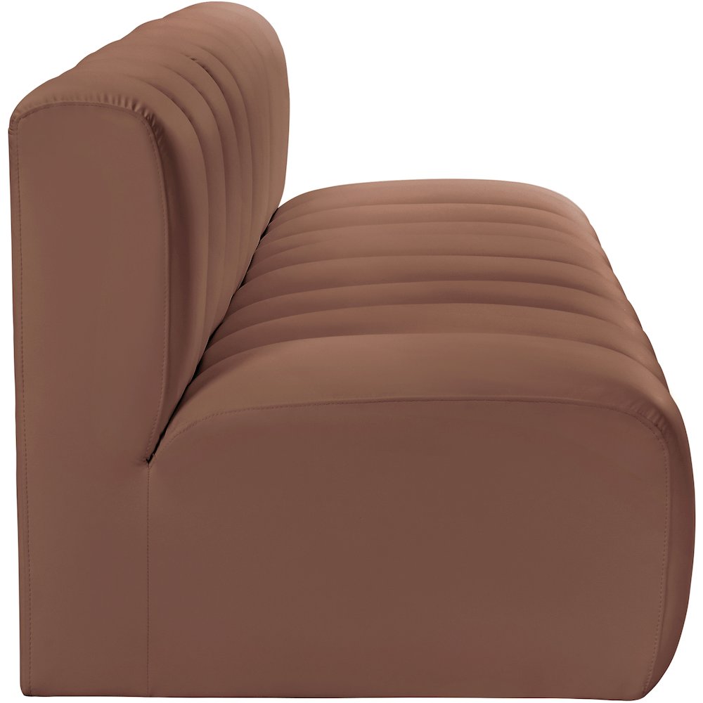 Arc Cognac Vegan Leather Modular Sofa