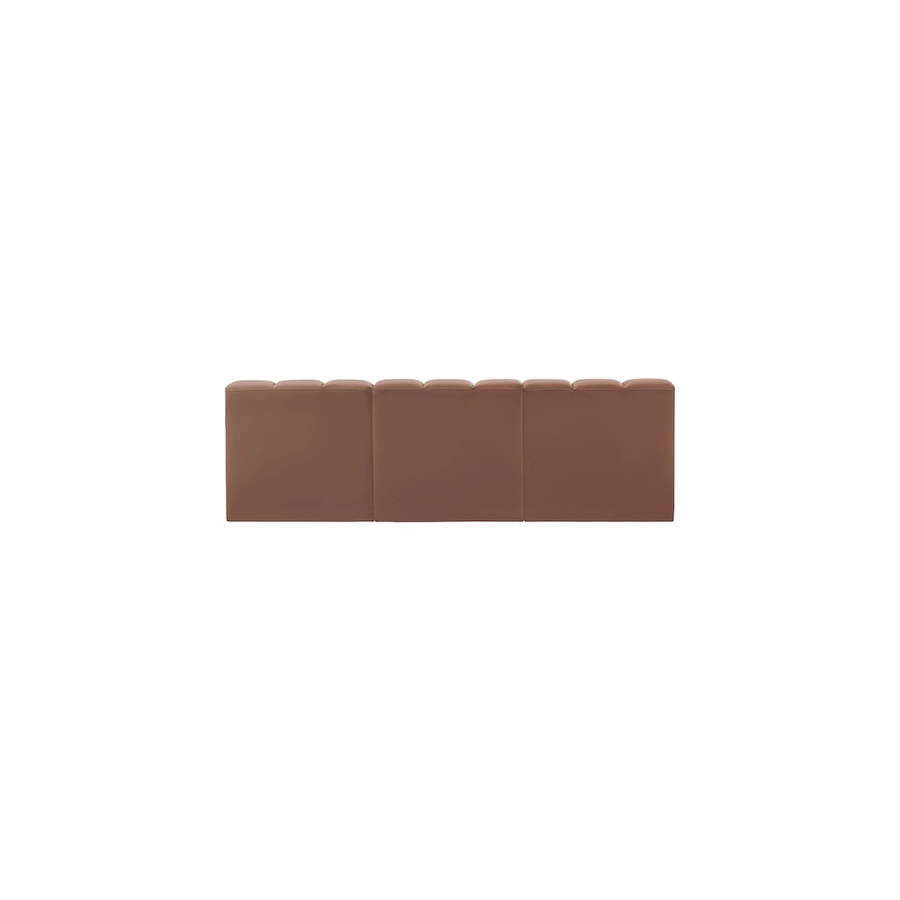 Arc Cognac Vegan Leather Modular Sofa